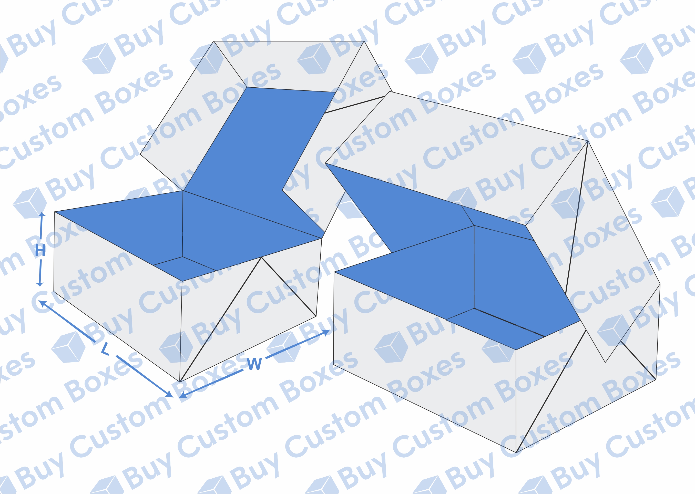 Regular Six Corner Box - Buy Custom Boxes